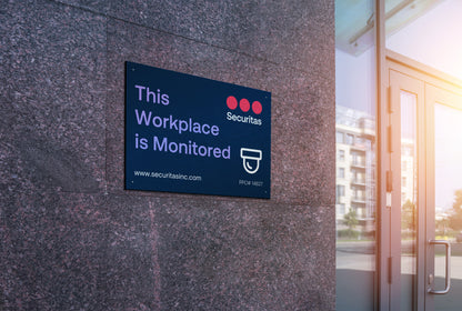 Workplace Monitored (California) Sign