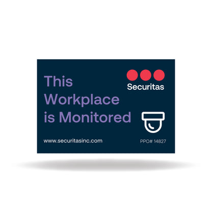 Workplace Monitored (California) Sign