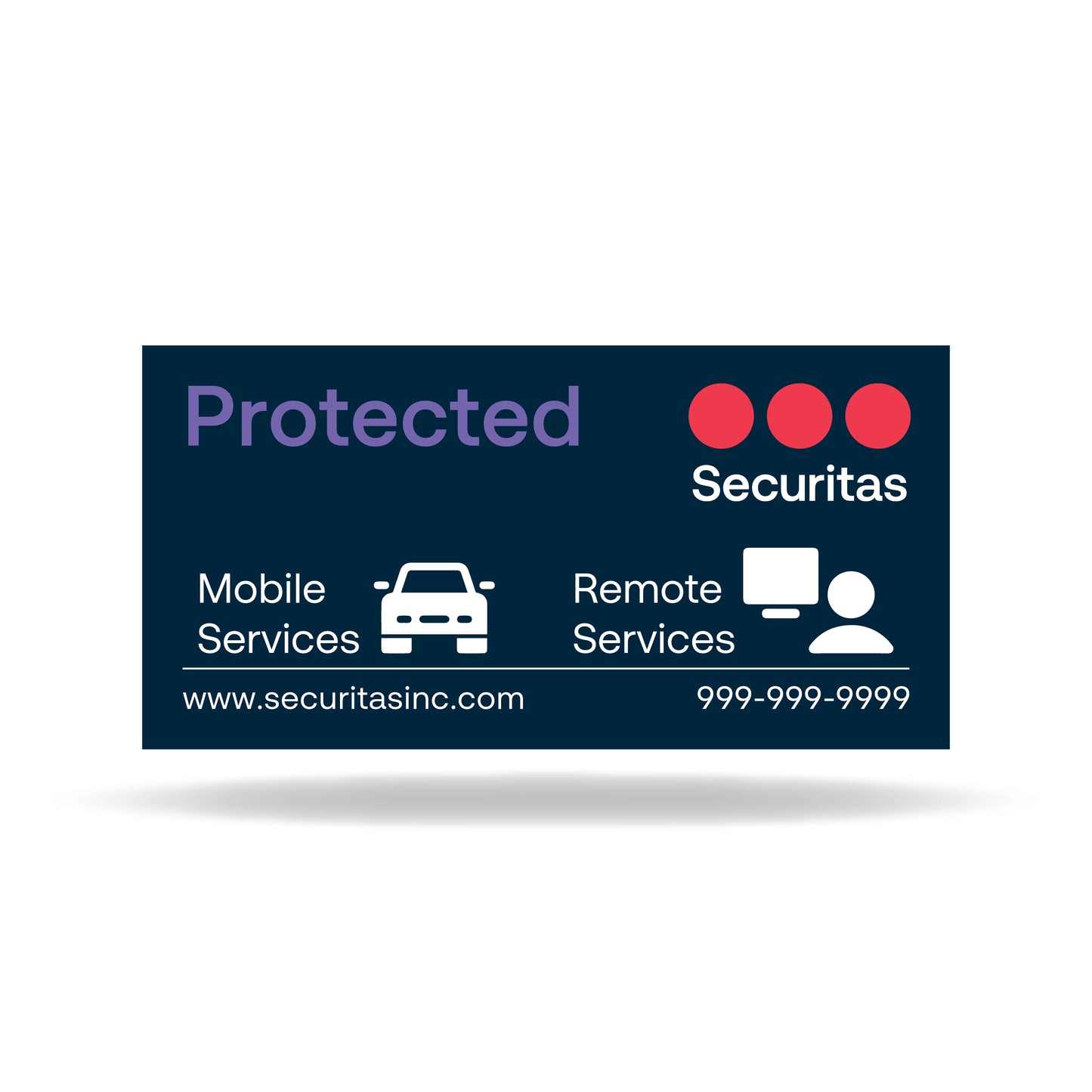 Protected (with Services) Sign