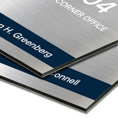 Name and Room Number Sign - Silver