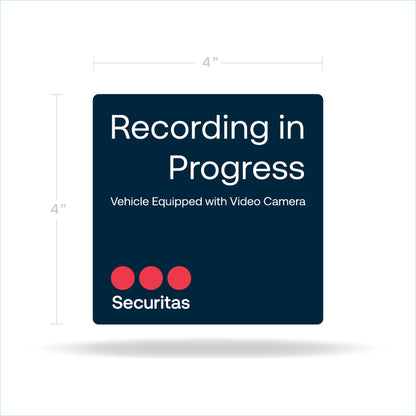 Recording in Progress Decals